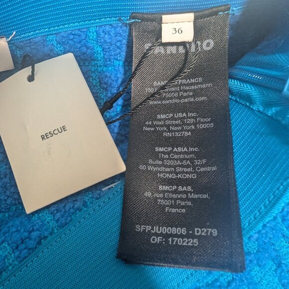 Sandro | Riviere Tweed Mini Skirt In Azure Blue - Picture 8 of 13